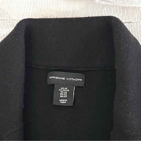 Adrianne Vittadini Black Jacket Viscose Blend Gold‎ Buttons Black - Picture 11 of 13
